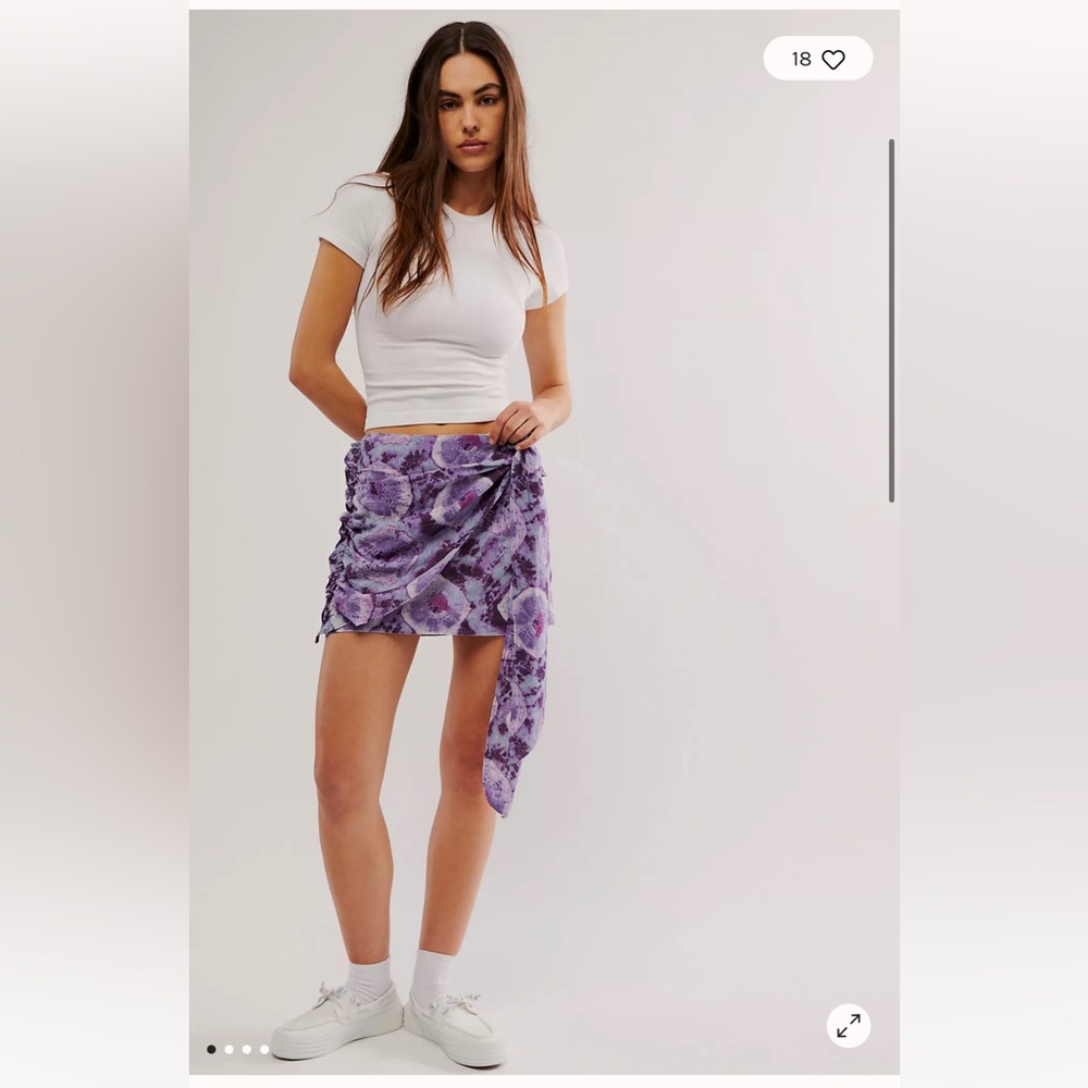 Free People Sweet As Beach Mini Skirt
